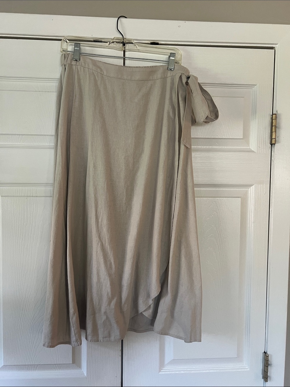 J. Crew Taupe Wrap Midi Skirt